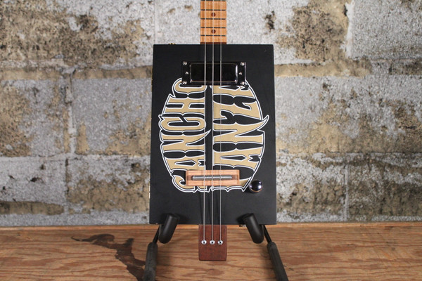 Krenzer Guitars Custom Built Cigar Box Guitar Black