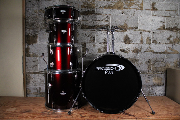 Percussion Plus Wine Red 12/13/16/22/14 w/ Cymbals & Hardware (Used)
