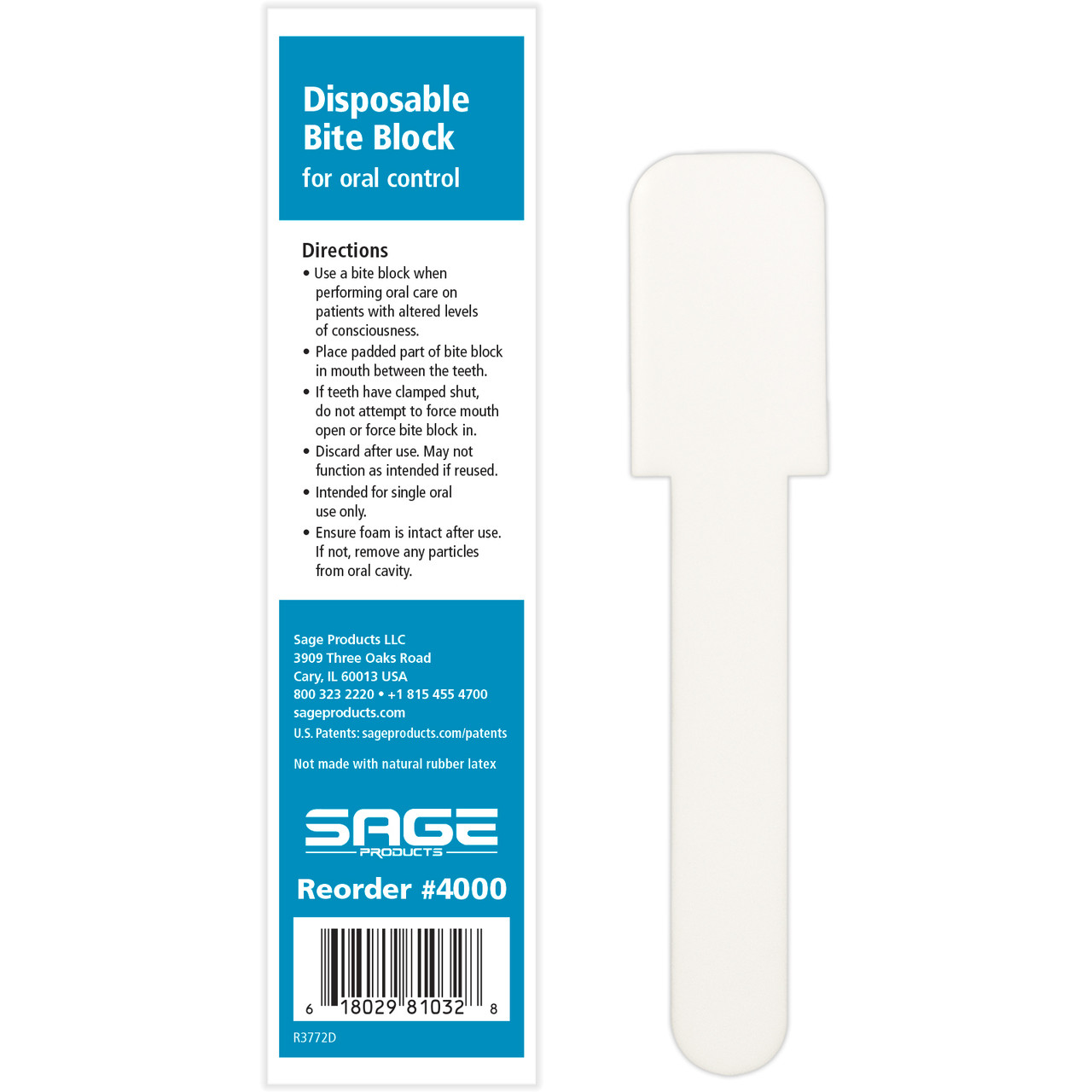 Toothette® Bite Block / Tongue Depressor Plastic Disposable - Short and  Simple Supplies