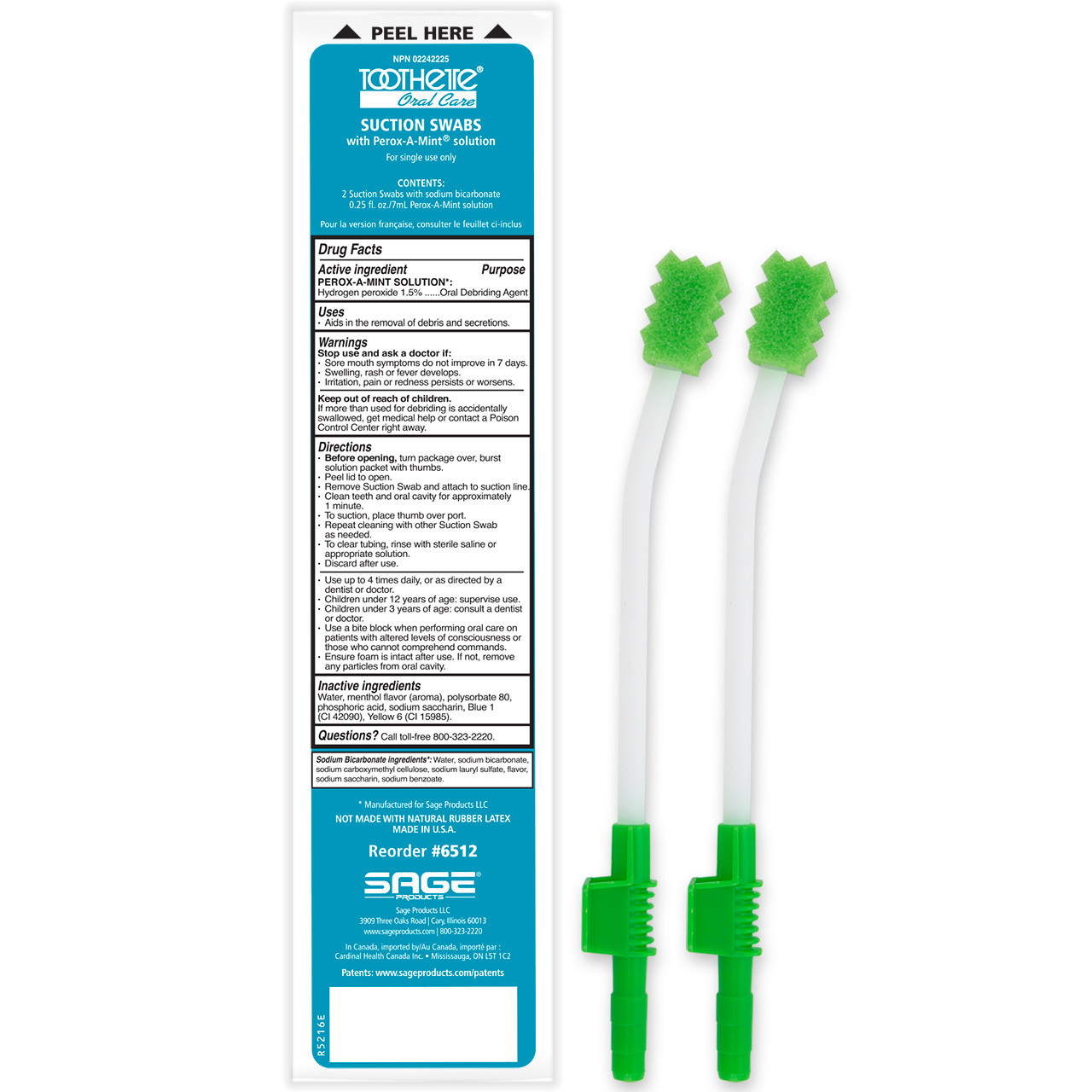 【シャイン】Panasonic nioff 250ml×3=750ml Sage Toothette Suction Swab with Perox-A-Mint | Stryker Home