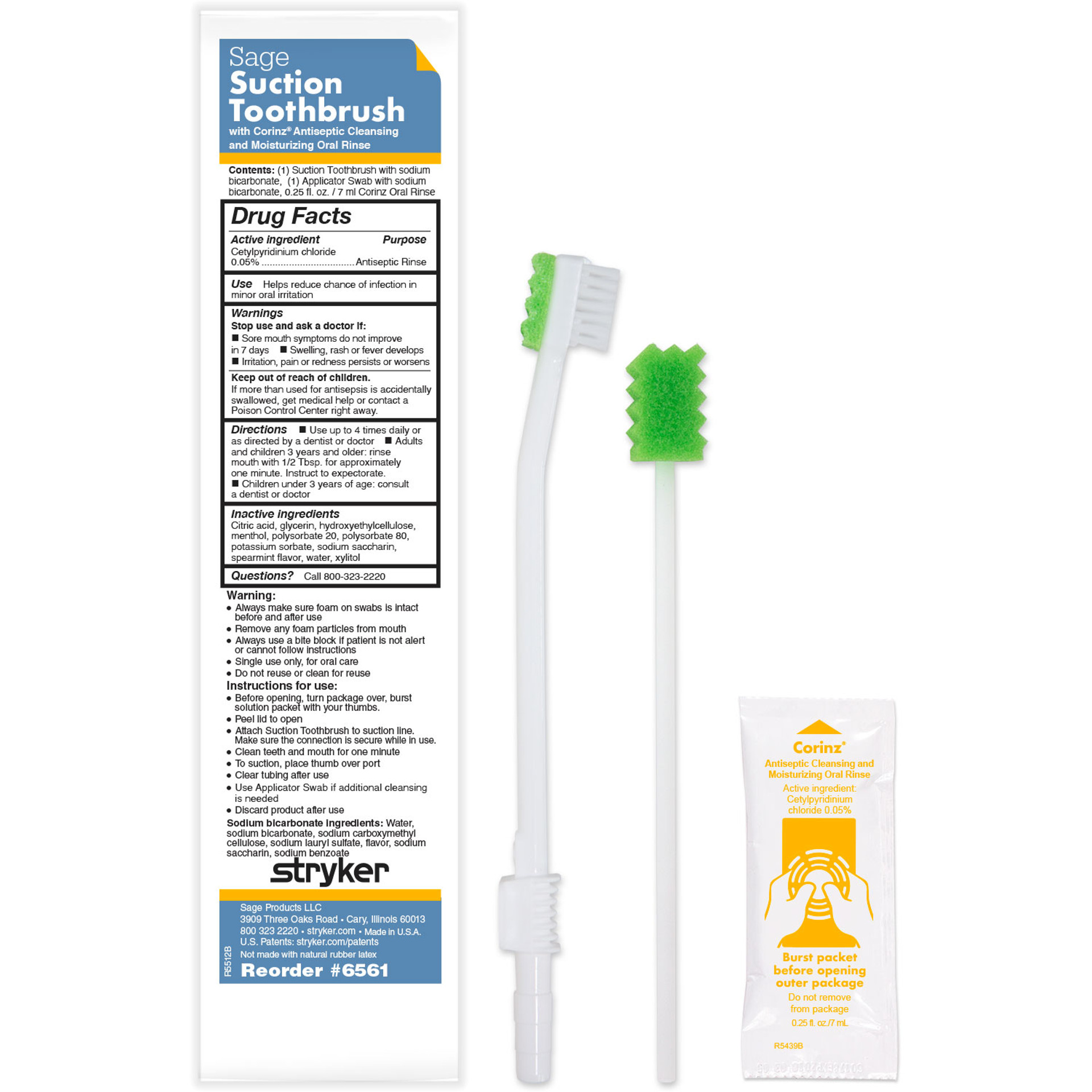 Sage Suction Toothbrush with Corinz Stryker Home Care