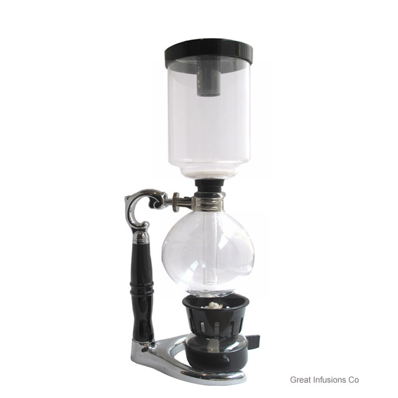 5-Cup Unique Syphon Coffee Maker Tabletop Glass Vacuum Siphon Coffee Tea  Brewer