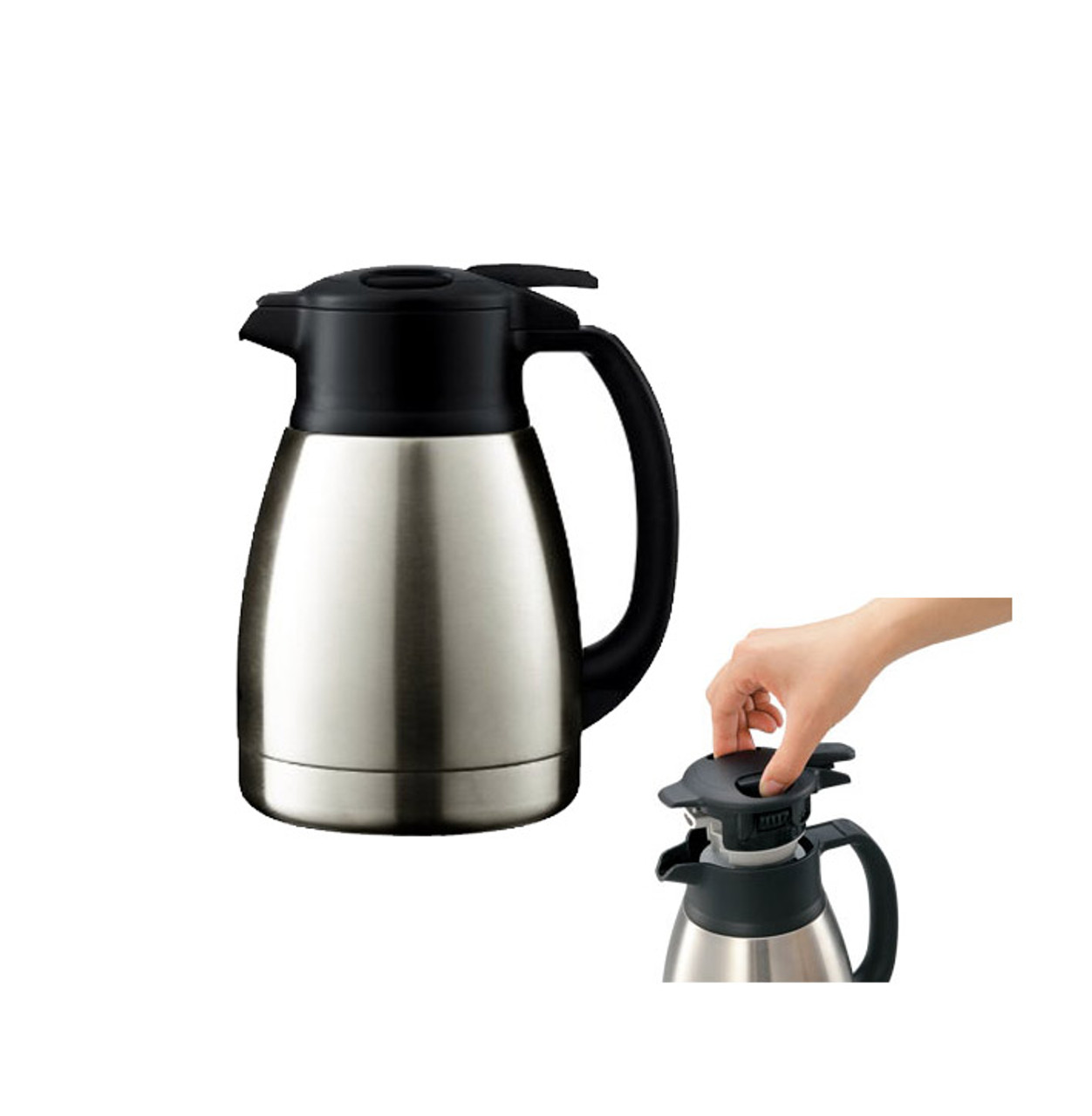 Thermal Carafe, Stainless Steel, Hot or Cold