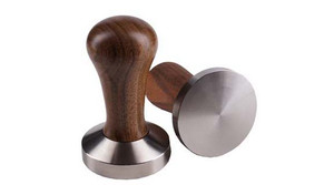 coffee tamper, walnut handle coffee tamper, walnut handle