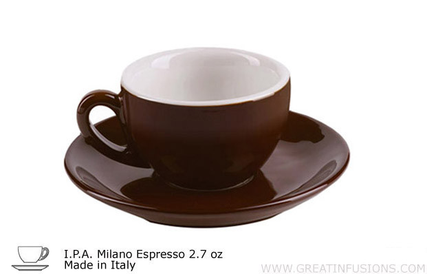 I.P.A Italian Scuro (Brown) Espresso Cups | Great Infusions