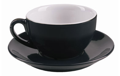 Black I.P.A Italian Made Porcelain Latte Cups | Great Infusions