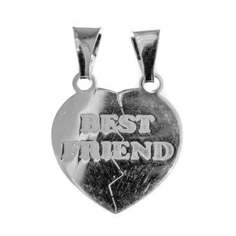 STS Best Friends Friendship Heart Charm