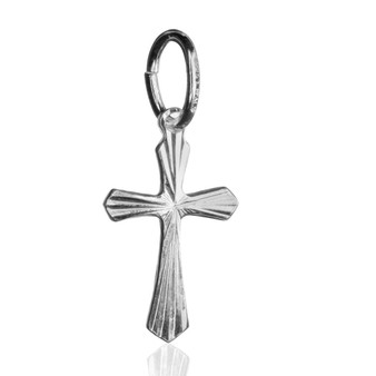 STS Diamond Cut Cross Charm