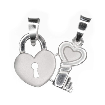 STS Padlock and Heart Key Charm