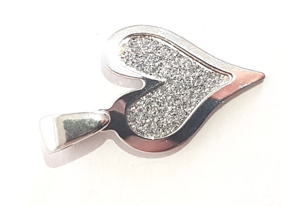 STS Glitter Heart Charm