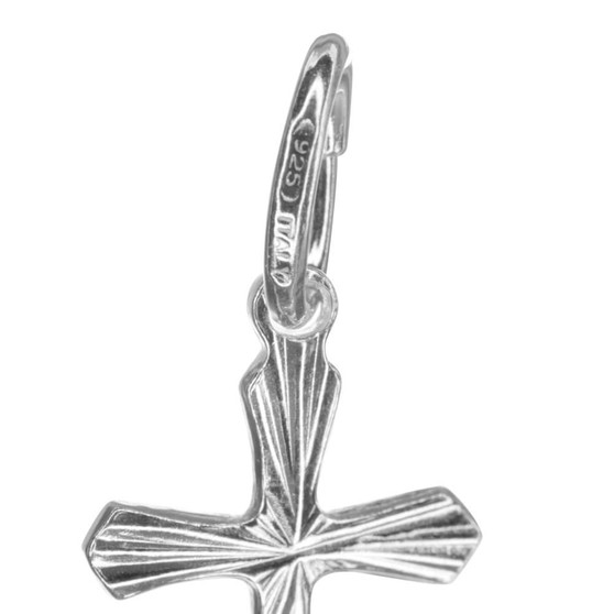 STS Diamond Cut Cross Charm