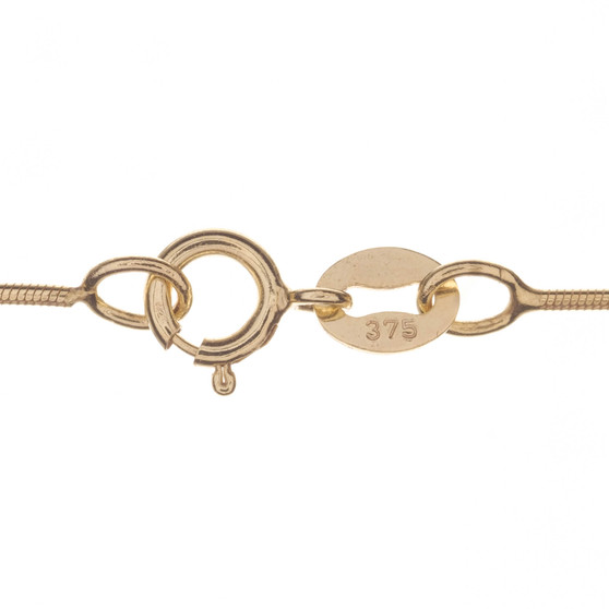 9ct Gold Rounded Snake Chain - 0.8mm