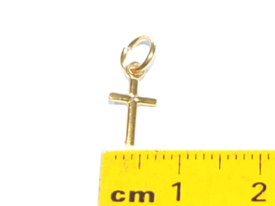 9ct Gold Tiny Religious  Cross Charm