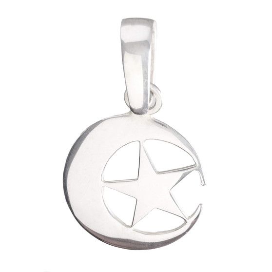 STS The Symbol of Islam - Crescent Moon and Star Charm
