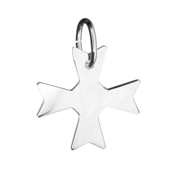 STS Plain Maltese Cross Charm - Medium