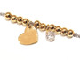 STSCHBL - 3mm Ladies Crystal Heart Charm Bracelet