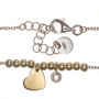 STSCHBL - 3mm Ladies Crystal Heart Charm Bracelet