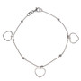 STSHOBL - 3mm Ladies Heart Outline Charm Bracelet