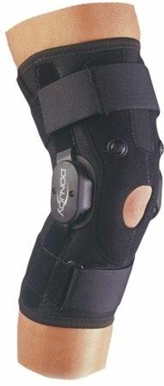 Plus Size Deluxe Hinged Knee Brace with Compression Wrap for Big & Wide  Thighs