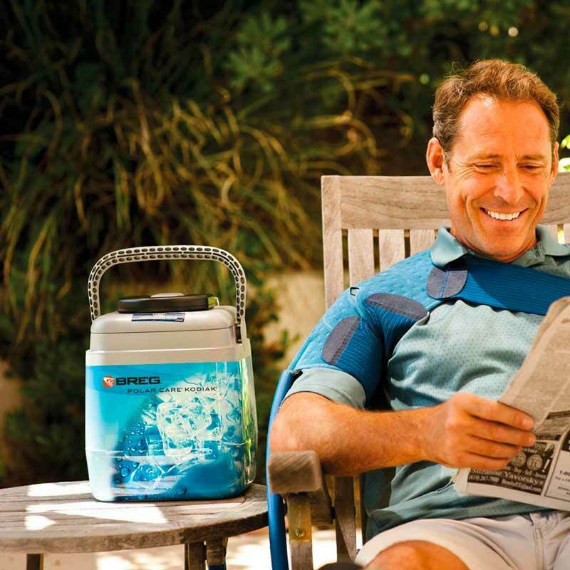 Man Lounging while using Polar Care Kodiak