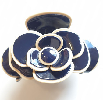 Rose hair claw (Navy)