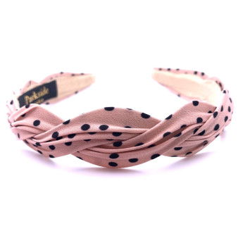 Dot wavy Headband (pink)