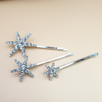 Crystal Star Set Hair Slide