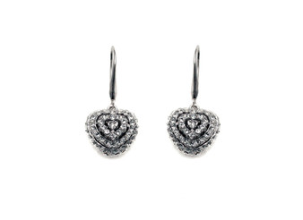 Heart Drop Earrings (E18)