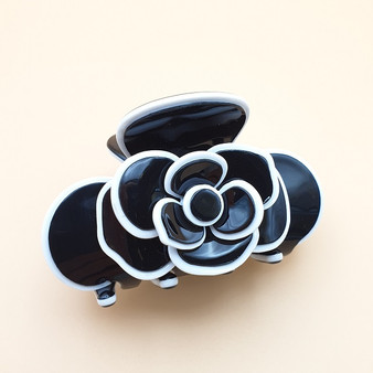 Small Rose Hair Claw (Navy)