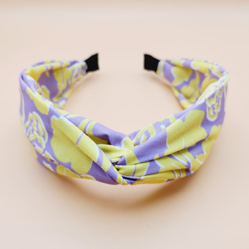 Flower Pattern Knot Fabric Headband