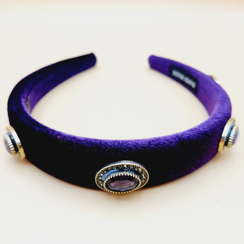 Velvet Oval Gem Headband (Purple)