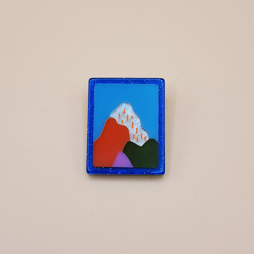Square Mountain Brooch