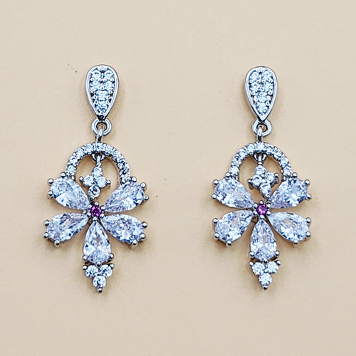 Zirconia Garden Drop Earrings