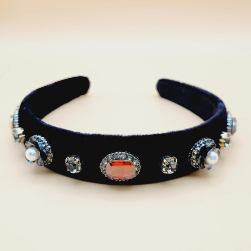 Velvet Oval Gem Pearl Headband