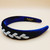 Leaf Crystal Velvet Headband (Blue)