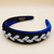 Leaf Crystal Velvet Headband (Blue)