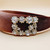 Velvet Crystal Buckle Headband (Brown)
