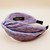 Leaves Pattern Knot Fabric Headband (Purple & Pink)