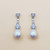 Triangle Crystal Pearl Earrings