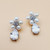 Flower Pearl Crystal Earrings