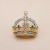 Crystal Crown Brooch