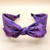 Flower dot bow fabric headband (Purple)