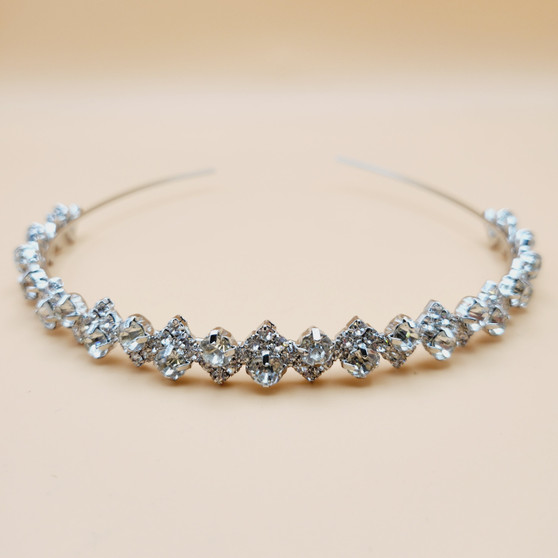 Silver Diamond Jewelled Headband