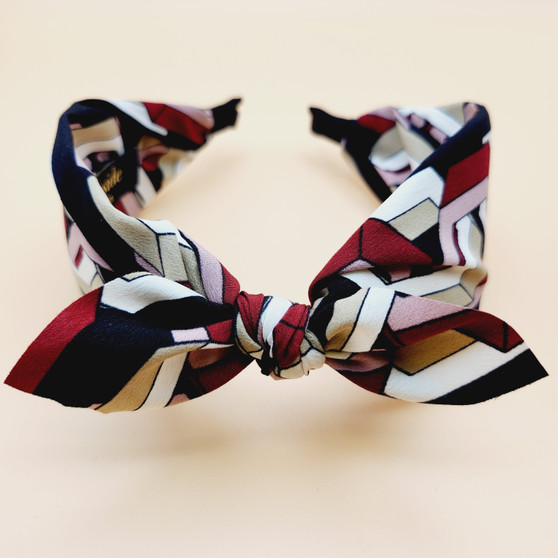 Geometric Designed Ribbon Headband