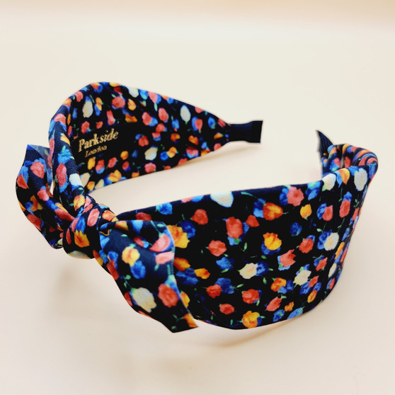 Multi Flower Pattern Fabric Headband 