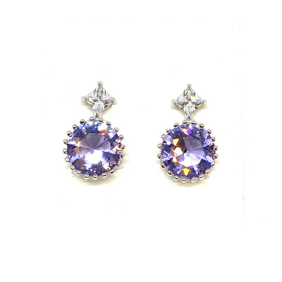 Bella stud earrings (Light amethyst)