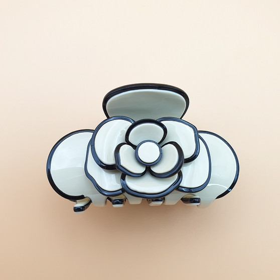 Small Rose Hair Claw (White)