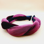 Twist Velvet Silk Headband (Burgundy)