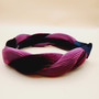 Twist Velvet Silk Headband (Burgundy)
