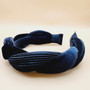 Twist Velvet Silk Headband (Black)